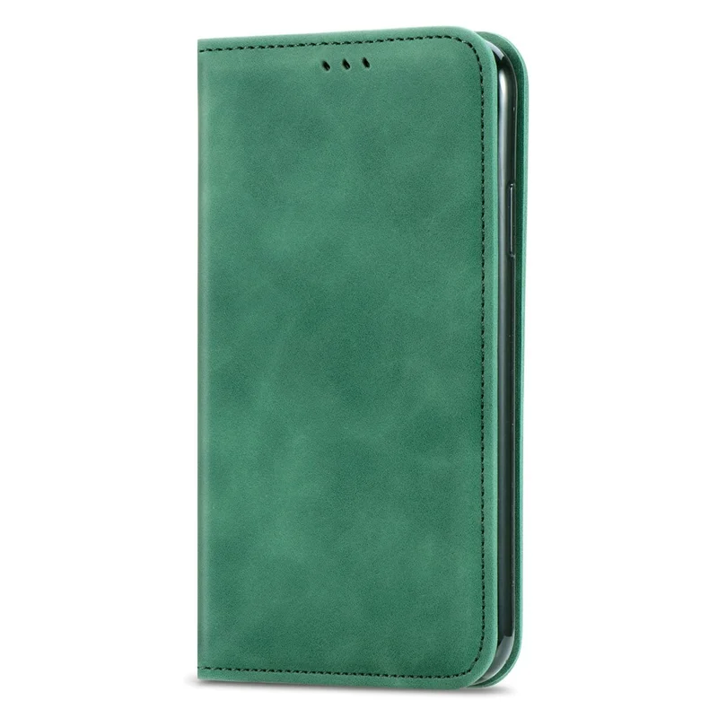 For Samsung Galaxy S26 Ultra Leather Case with Card Holder Magnetic Absorption Phone - Green