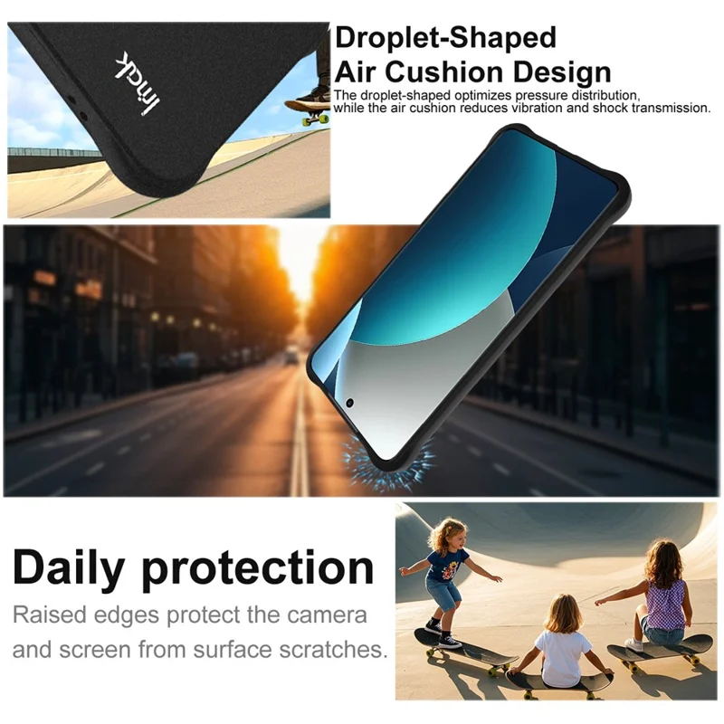 IMAK For Xiaomi Redmi Note 15 Pro 4G (Global) Case TPU Phone Cover Airbag Shockproof Protection - Matte Black