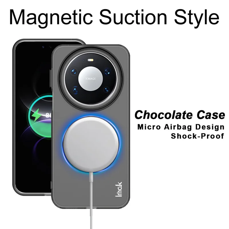 Futera magnetyczna IMAK do Huawei Mate 80 / Mate 80 Pro, pokrywa tylna PC + TPU – Czarny