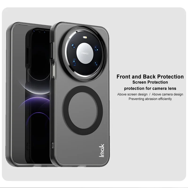 Futera magnetyczna IMAK do Huawei Mate 80 / Mate 80 Pro, pokrywa tylna PC + TPU – Czarny