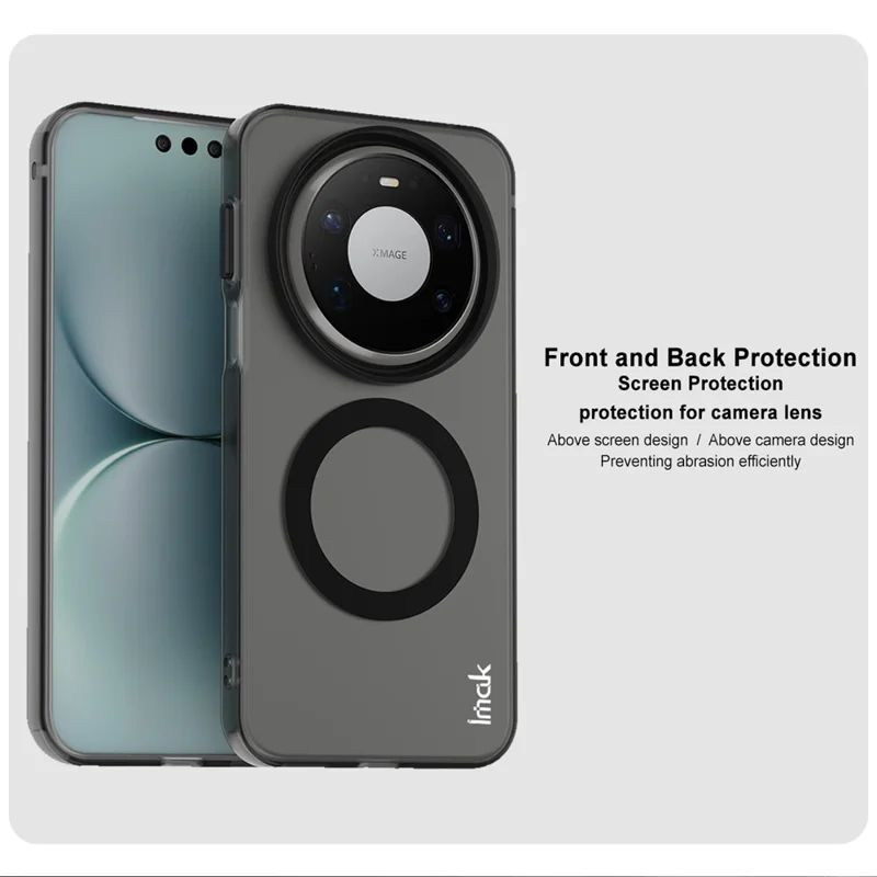 Obudowa IMAK z magnesem do Huawei Mate 80 Pro Max, tylna osłona PC + TPU na telefon - Czarny