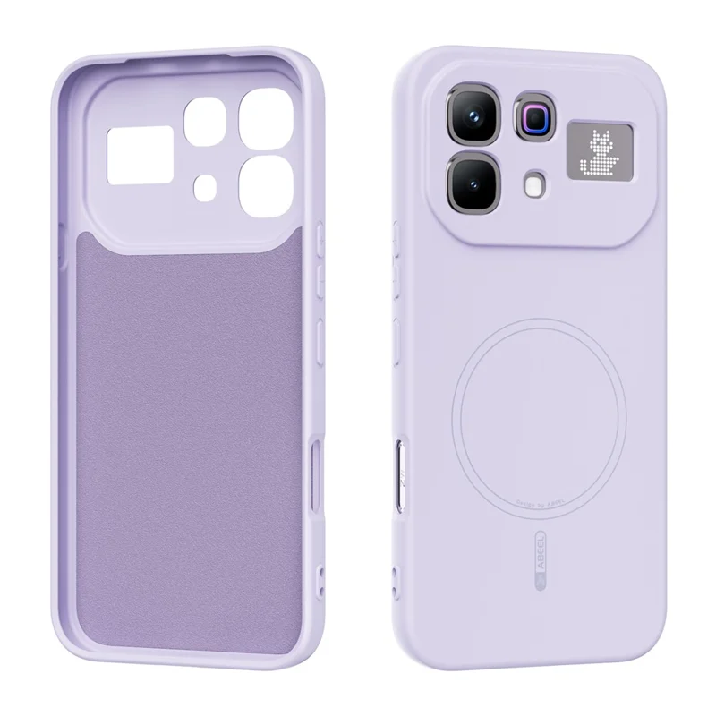 ABEEL For Infinix Note 60 Pro 5G Magnetic Case Skin Touch Liquid Silicone Phone Back Cover - Purple