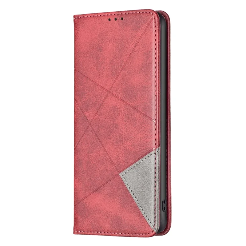 For Samsung Galaxy A54 5G Leather Case with Card Holder Imprinting Pattern Phone Stand Cover - Red