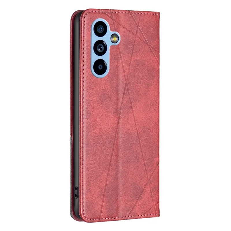 For Samsung Galaxy A54 5G Leather Case with Card Holder Imprinting Pattern Phone Stand Cover - Red