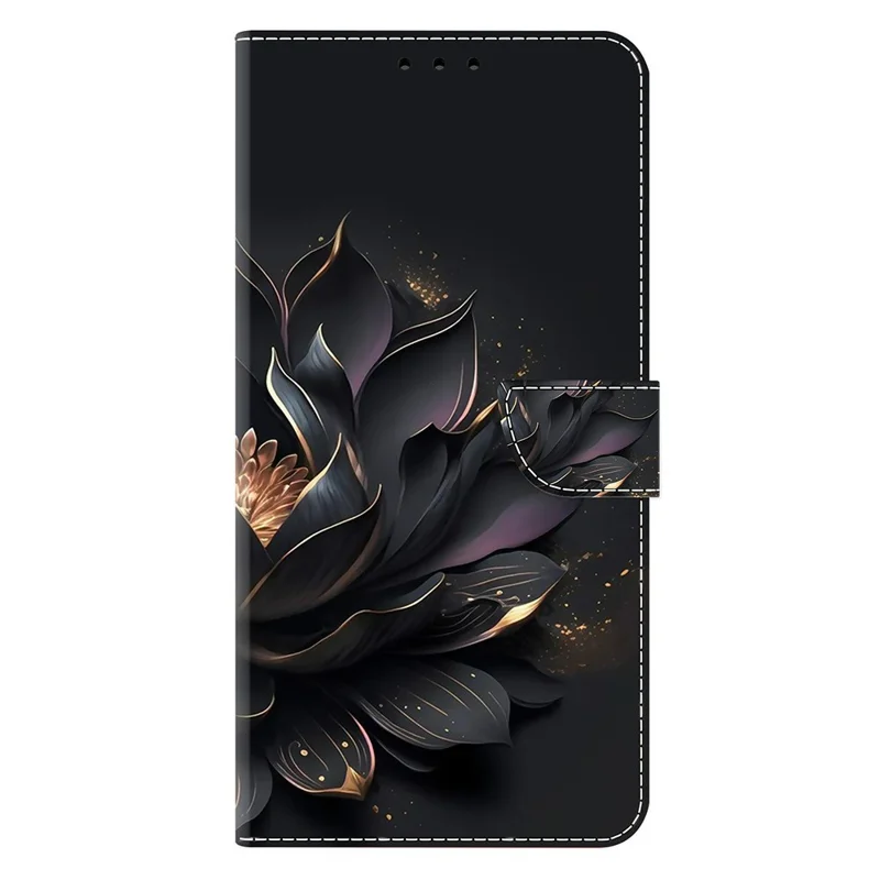 For Motorola Moto G17 Power 4G / G17 4G / G15 4G / G15 Power 4G Case Magnetic Clasp 3D Pattern Leather Wallet Phone Cover - Purple Lotus