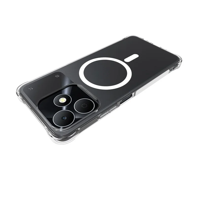 Achat en vrac pour Realme Note 80 4G Étui magnétique TPU Antichute Coque arrière - Transparent