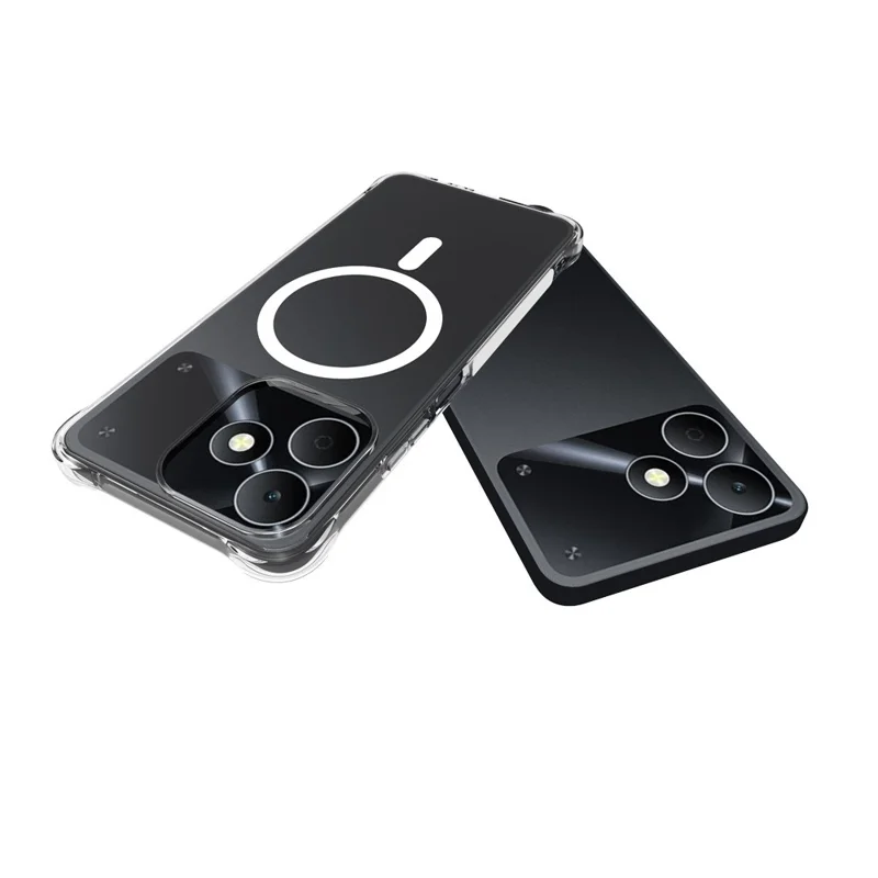 Achat en vrac pour Realme Note 80 4G Étui magnétique TPU Antichute Coque arrière - Transparent