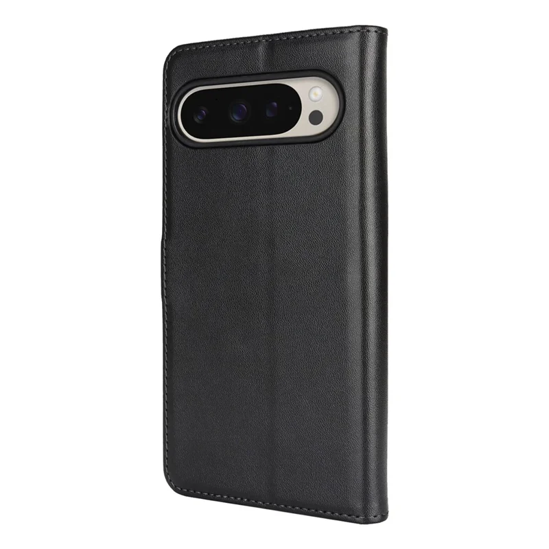 For Google Pixel 9 Pro  /  Pixel 9 Stand Case Shockproof Leather Wallet Phone Cover - Black