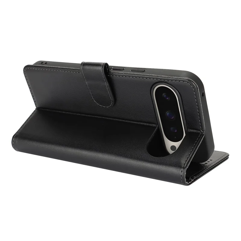 For Google Pixel 9 Pro  /  Pixel 9 Stand Case Shockproof Leather Wallet Phone Cover - Black