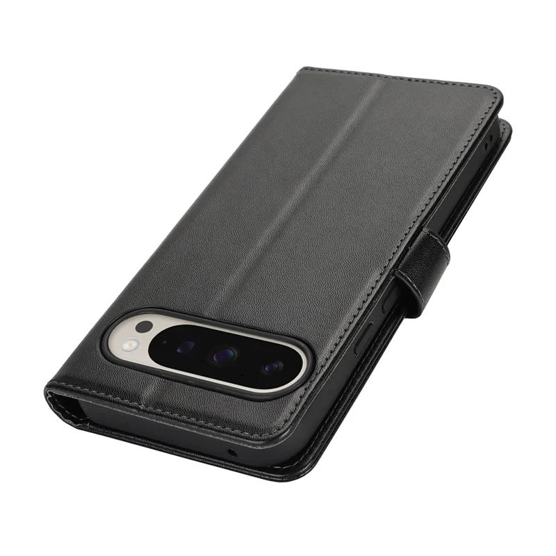 For Google Pixel 9 Pro  /  Pixel 9 Stand Case Shockproof Leather Wallet Phone Cover - Black
