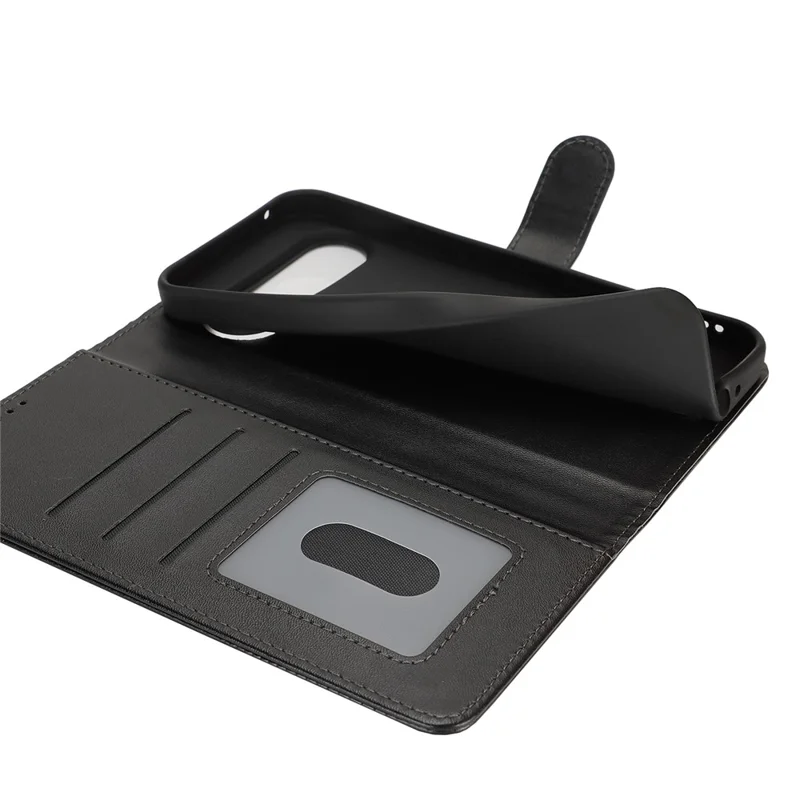 For Google Pixel 9 Pro  /  Pixel 9 Stand Case Shockproof Leather Wallet Phone Cover - Black