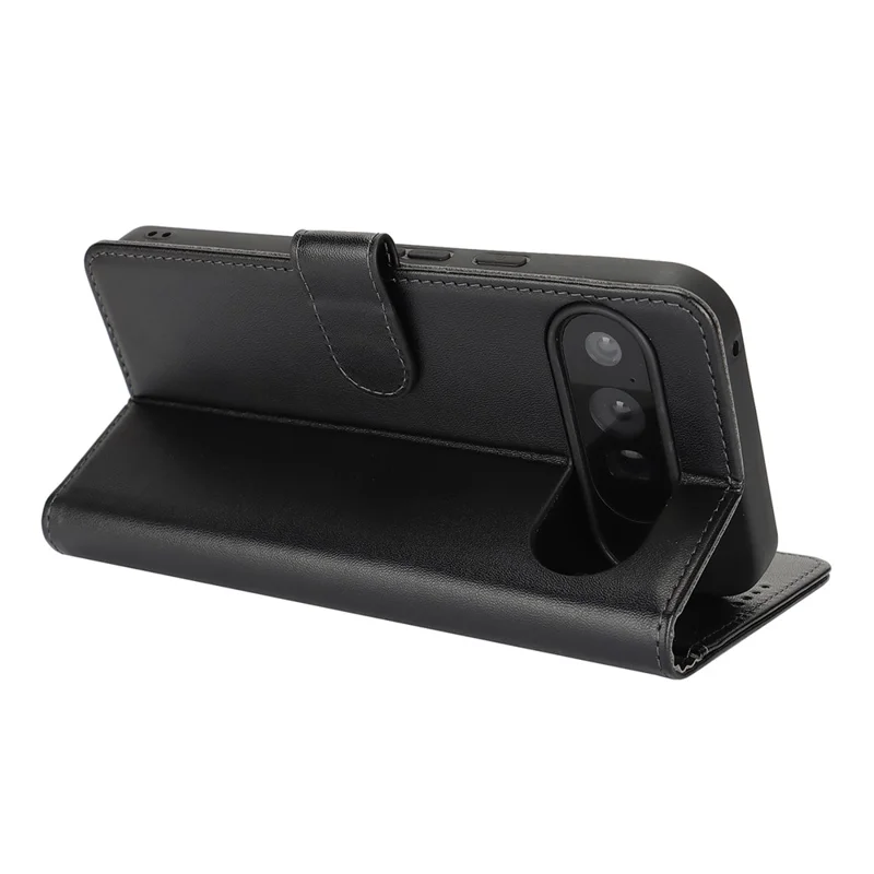 For Google Pixel 9 Pro XL Stand Case Shockproof Leather Wallet Phone Cover - Black