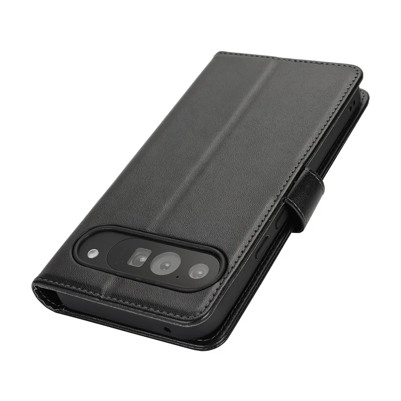 For Google Pixel 9 Pro XL Stand Case Shockproof Leather Wallet Phone Cover - Black