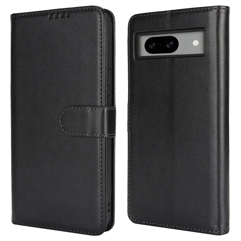 For Google Pixel 8a Stand Case Shockproof Leather Wallet Phone Cover - Black