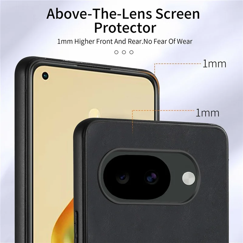 For Google Pixel 10a Case Kickstand Leather + TPU Non-Slip Protective Cover with Card Slots - Black