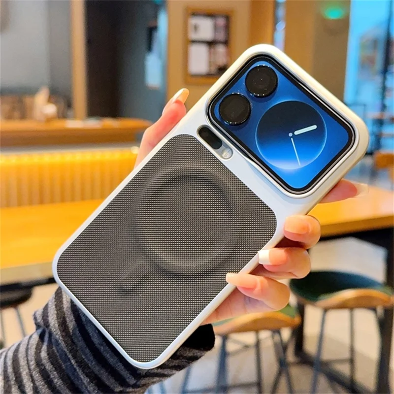 For Xiaomi 17 Pro Magnetic Case Diamond Texture Leather Coated PC Anti-drop Phone Cover - Black