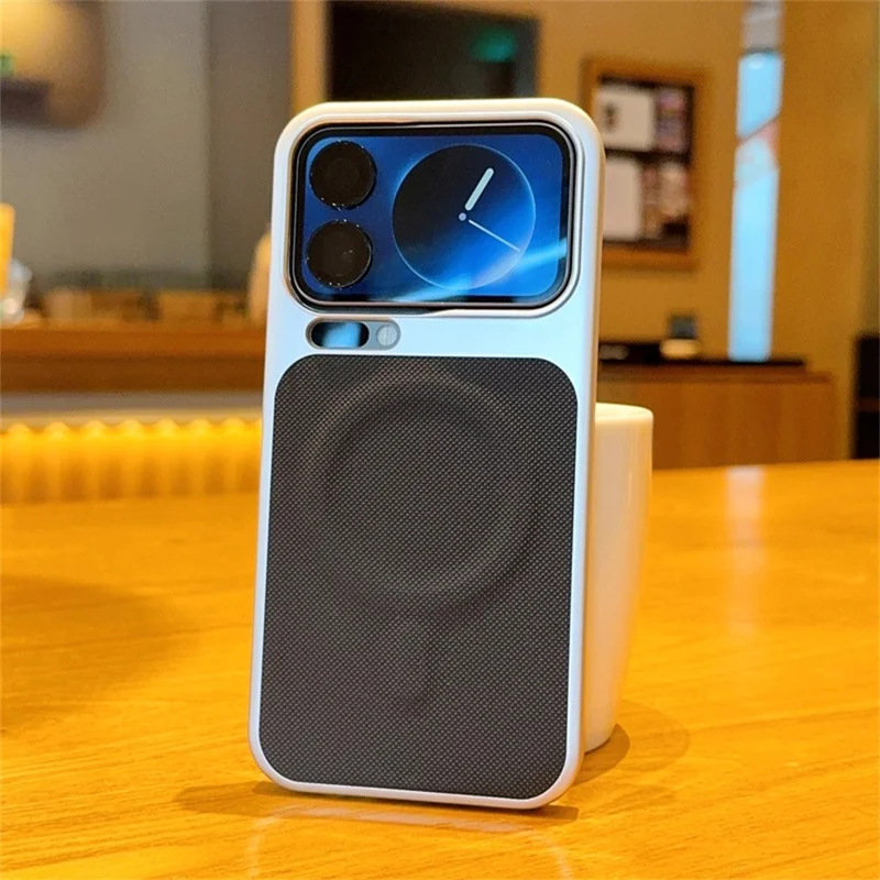 For Xiaomi 17 Pro Max Magnetic Case Diamond Texture Leather Coated PC Anti-drop Phone Cover - Black