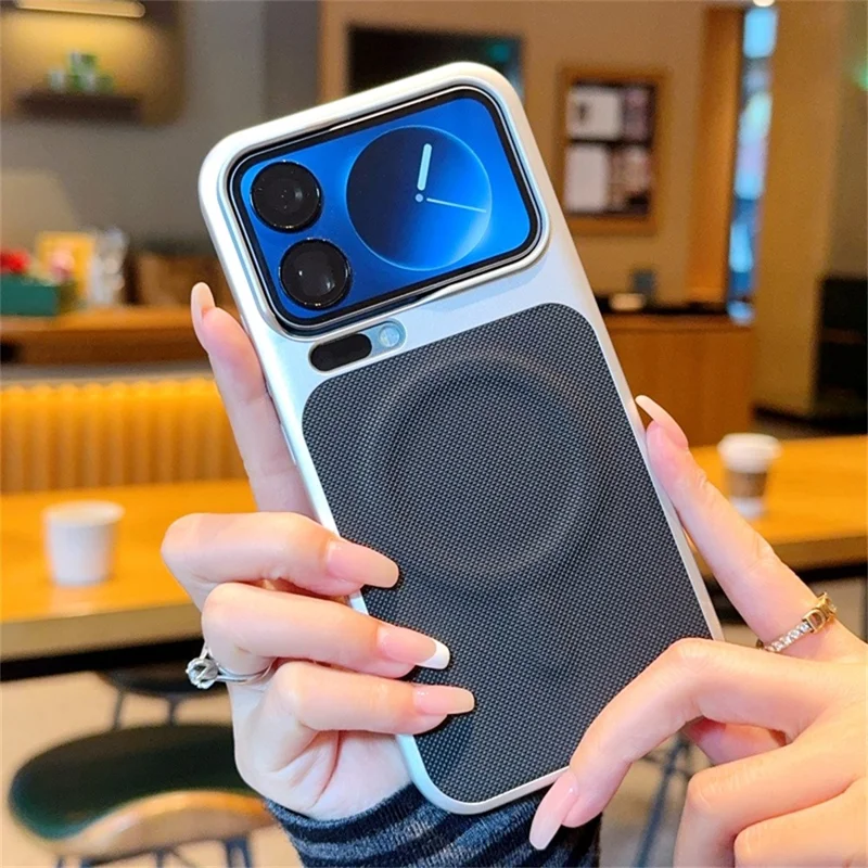 For Xiaomi 17 Pro Max Magnetic Case Diamond Texture Leather Coated PC Anti-drop Phone Cover - Black