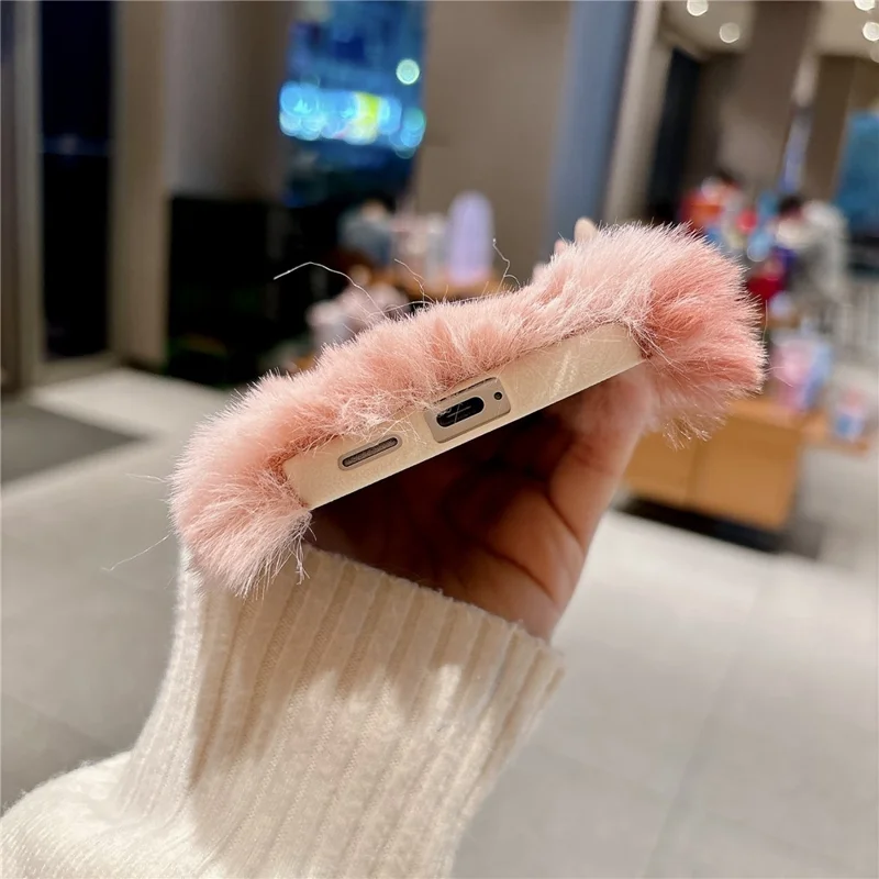 For Samsung Galaxy A17 5G / A17 4G Case 2cm Long Plush Fluffy Soft TPU Phone Cover - Brown