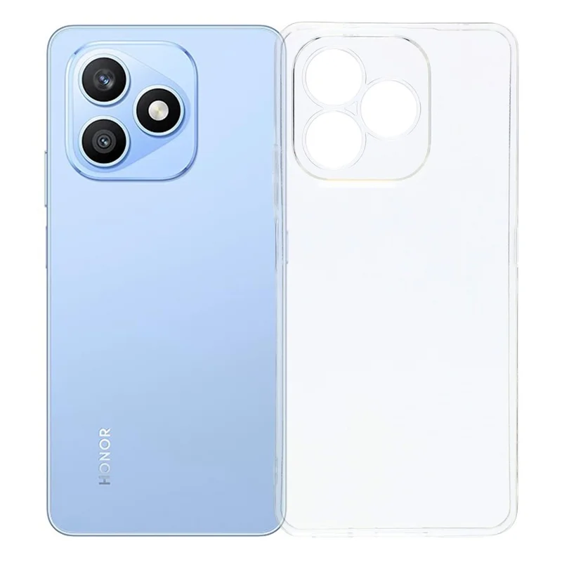 För Honor X8d 4G bakdäck ultratunt flexibelt TPU klart mobilskal - Transparent