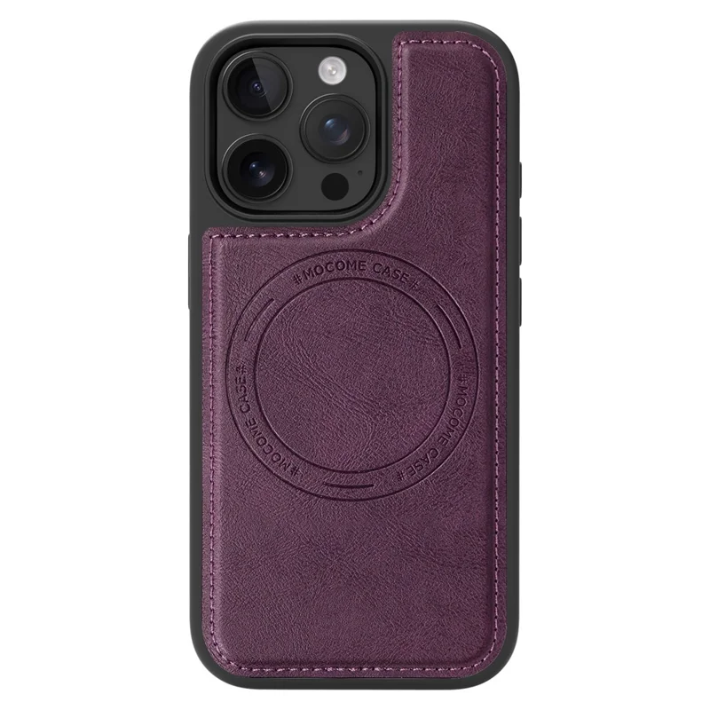 Capa para iPhone 13 Pro Compatível com MagSafe, Capa Traseira em Pele - Roxo Escuro