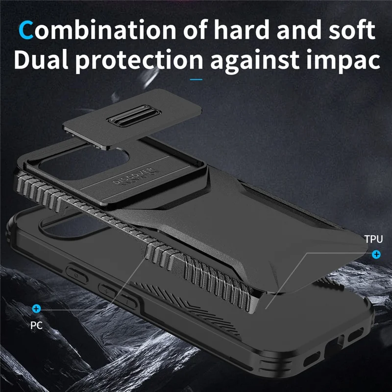 For Google Pixel 10a Case Camshield TPU + PC Phone Cover Non-Slip Side Edge - Black