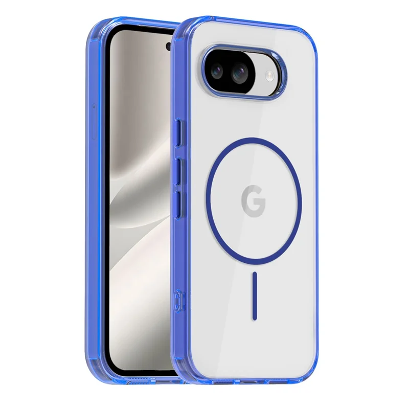 For Google Pixel 10a Magnetic Case TPU PC Clear Phone Cover - Sapphire
