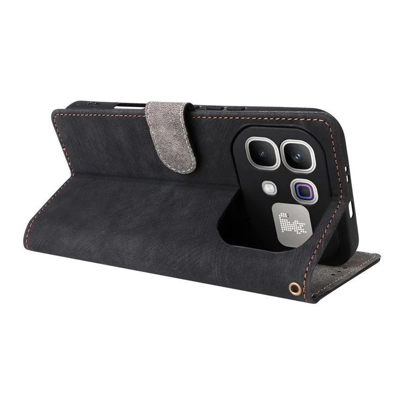 For Infinix Note 60 5G / 60 Pro 5G Case Wallet RFID Blocking PU Leather Phone Cover Stand with Strap - Black