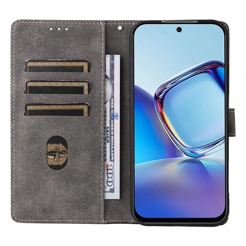 For ZTE Blade V80 Pro 4G / V80 Vita Case Wallet RFID Blocking PU Leather Phone Cover Stand with Strap - Black