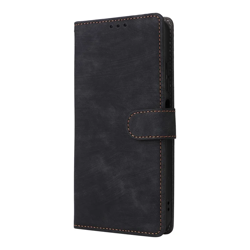 For ZTE Blade V80 Pro 4G / V80 Vita Case Wallet RFID Blocking PU Leather Phone Cover Stand with Strap - Black