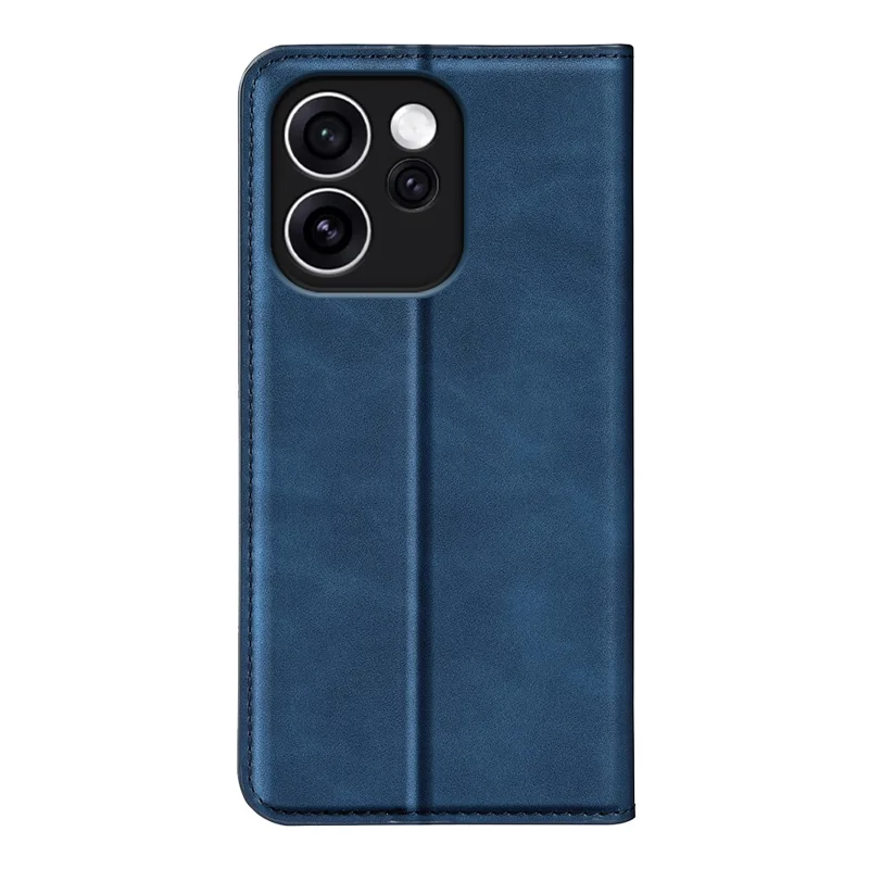 For Oppo Reno15 F 5G Case Skin Touch Leather Wallet Phone Cover - Blue