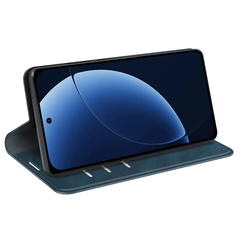 For Realme GT 8 Pro 5G Case Skin Touch Leather Wallet Phone Cover - Blue