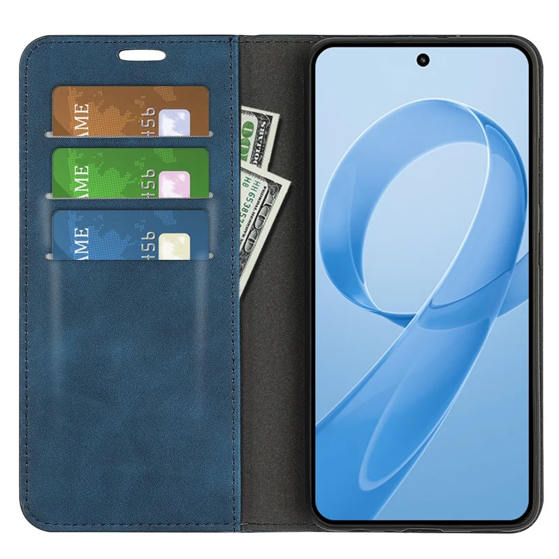 Phone Case for Xiaomi Redmi K90 5G  /  Poco F8 Pro Skin Touch Leather Wallet Cover - Blue