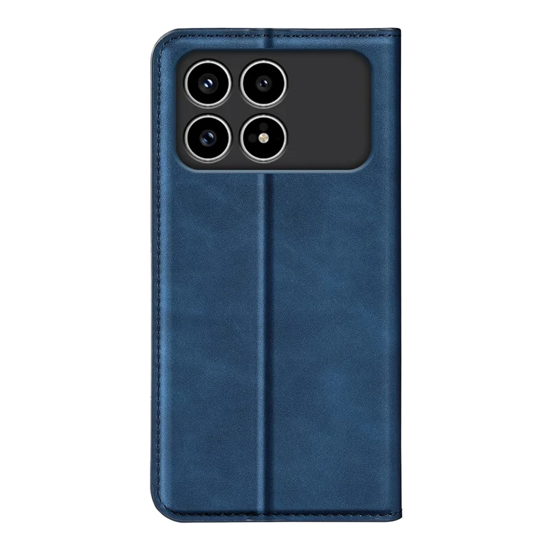 Phone Case for Xiaomi Redmi K90 5G  /  Poco F8 Pro Skin Touch Leather Wallet Cover - Blue