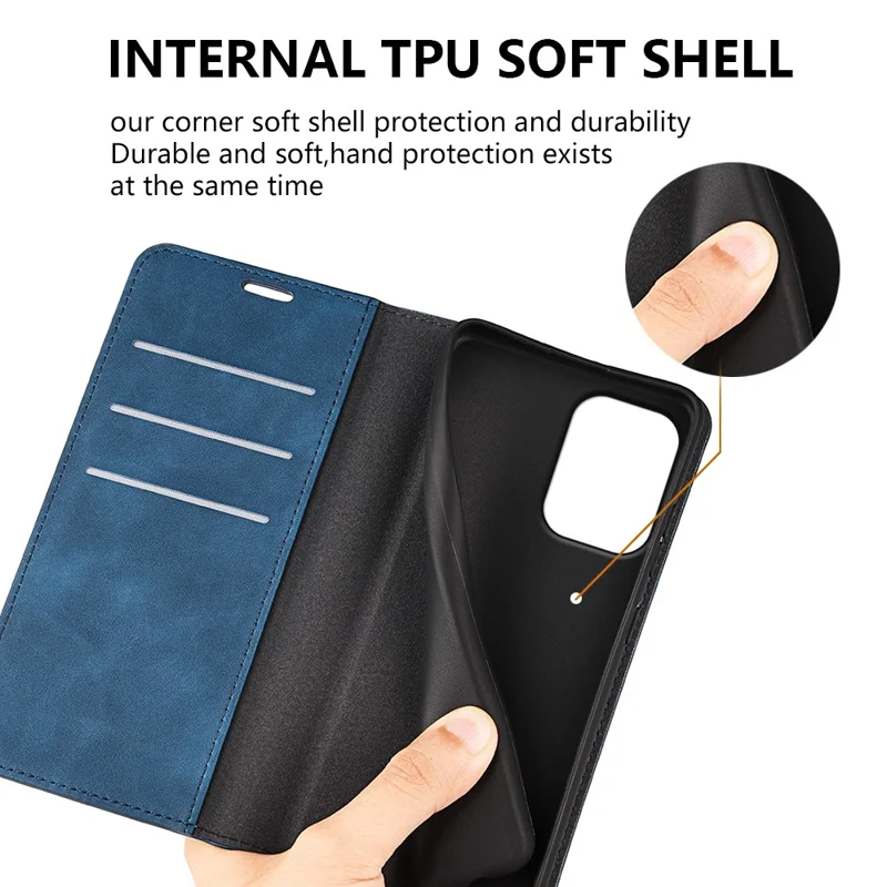 For Xiaomi Poco X8 Pro Max 5G Case Skin Touch Leather Wallet Phone Cover - Blue