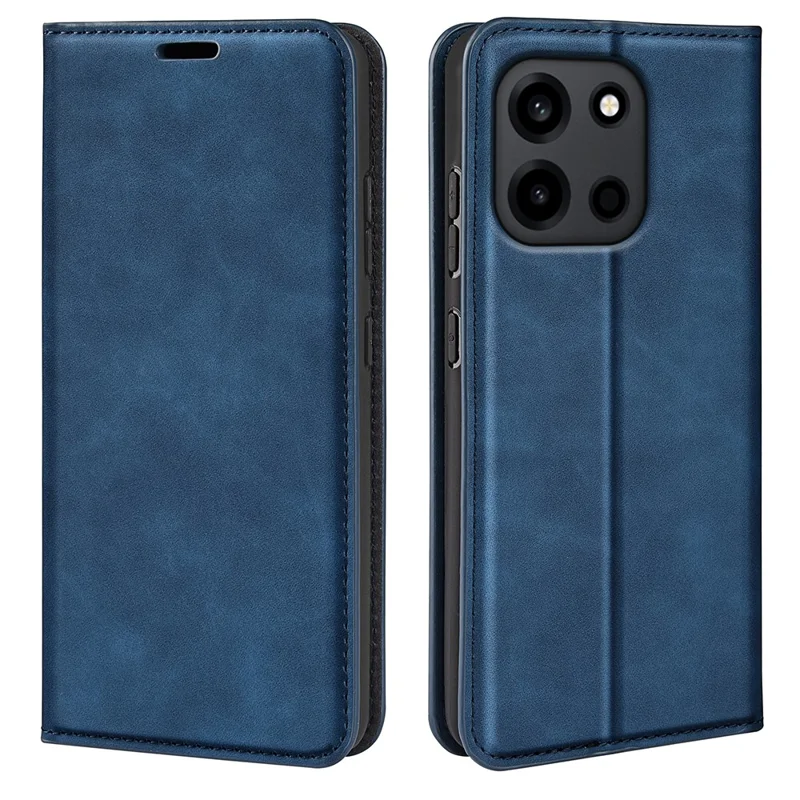For OnePlus Turbo 6 5G Case Skin Touch Leather Wallet Phone Cover - Blue