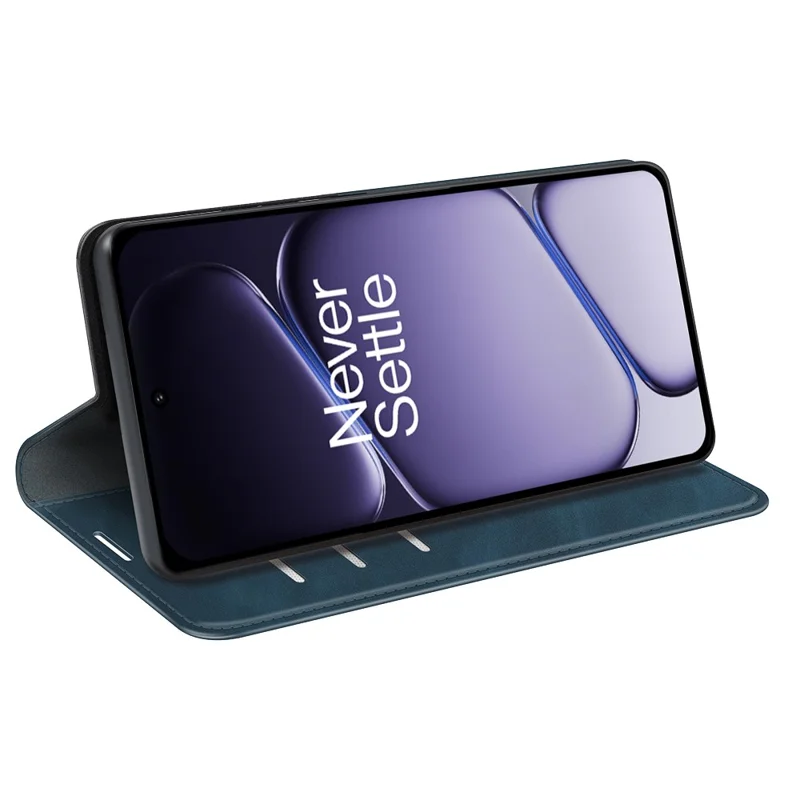 For OnePlus Turbo 6 5G Case Skin Touch Leather Wallet Phone Cover - Blue