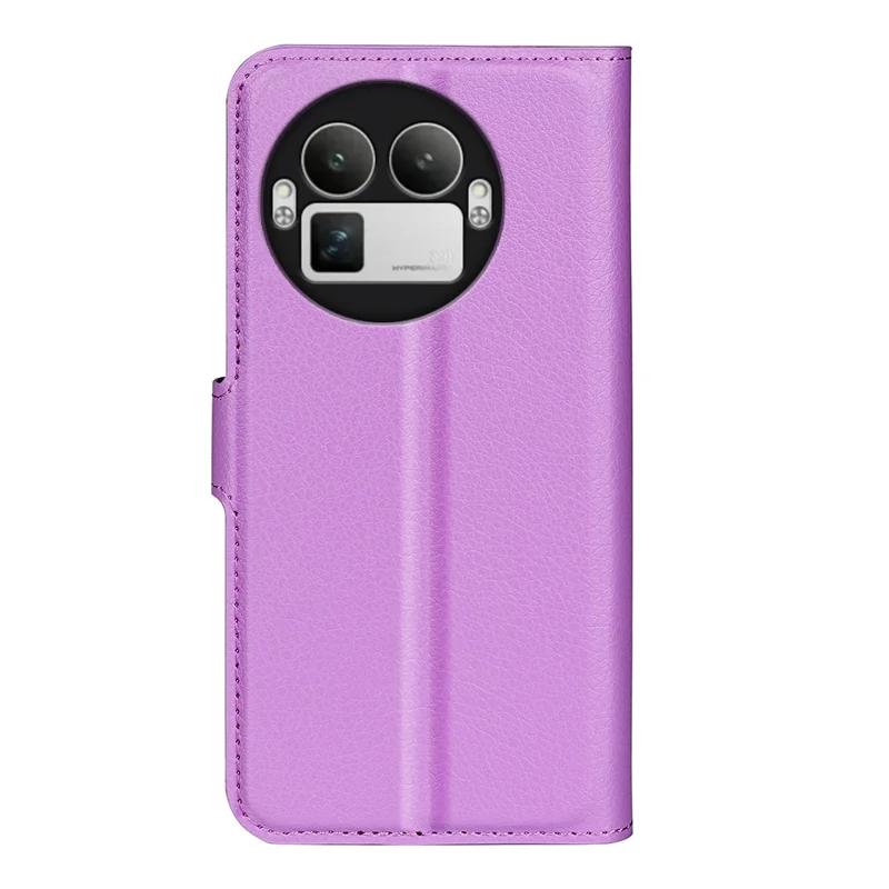 For Realme GT 8 Pro 5G Case Wallet Stand Litchi Texture Shockproof Leather Phone Cover - Purple