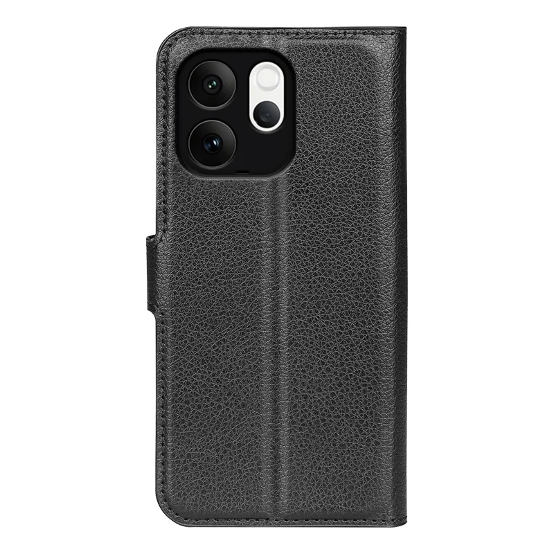For vivo V70 5G Case Wallet Stand Litchi Texture Shockproof Leather Phone Cover - Black