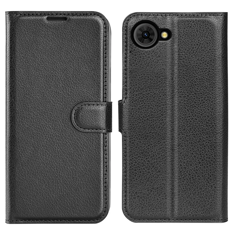 For ZTE nubia S2e Case Wallet Stand Litchi Texture Shockproof Leather Phone Cover - Black