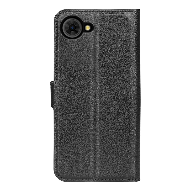 For ZTE nubia S2e Case Wallet Stand Litchi Texture Shockproof Leather Phone Cover - Black