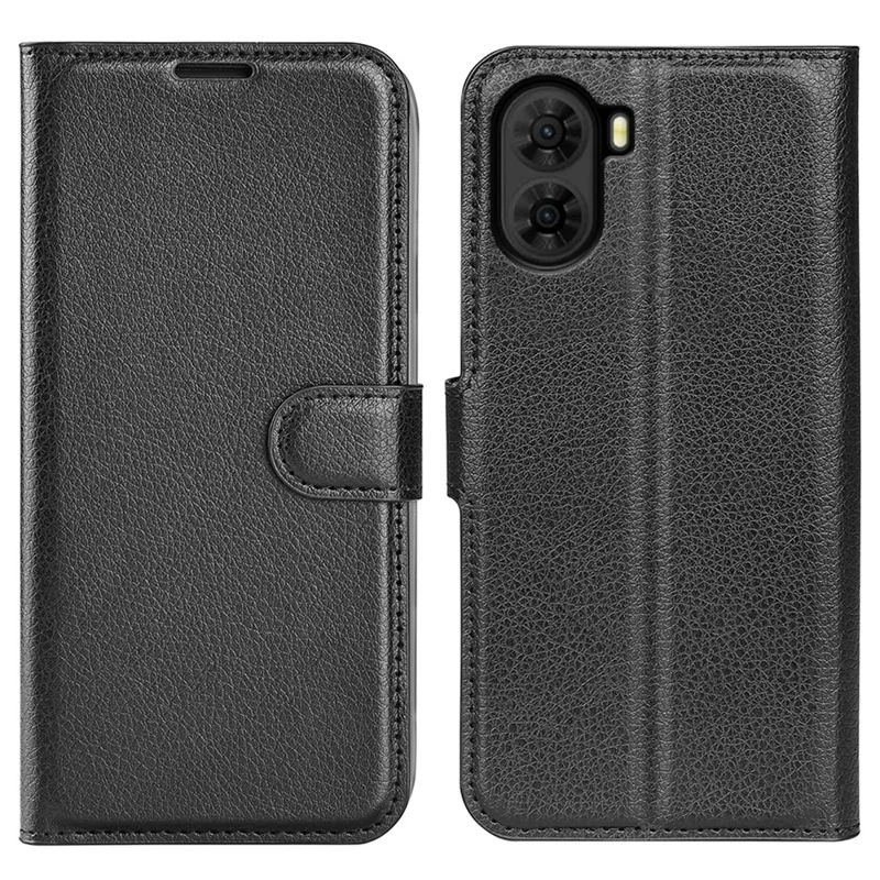 For ZTE nubia S2 Case Wallet Stand Litchi Texture Shockproof Leather Phone Cover - Black