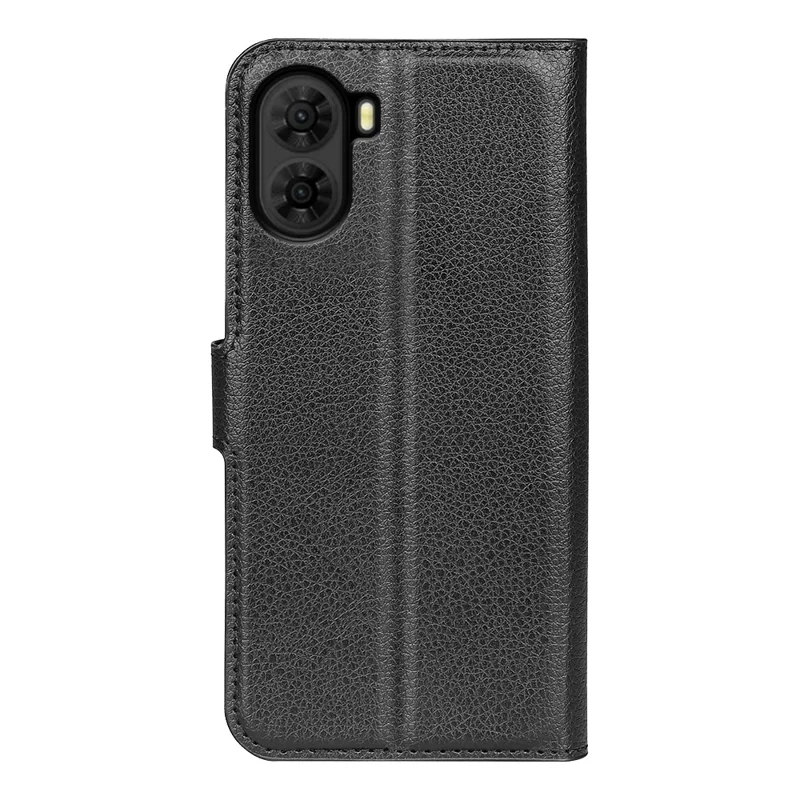 For ZTE nubia S2 Case Wallet Stand Litchi Texture Shockproof Leather Phone Cover - Black