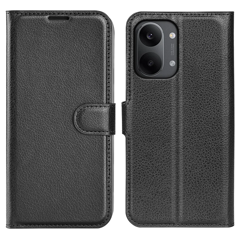 For Xiaomi Poco X8 Pro Max 5G Case Wallet Stand Litchi Texture Shockproof Leather Phone Cover - Black