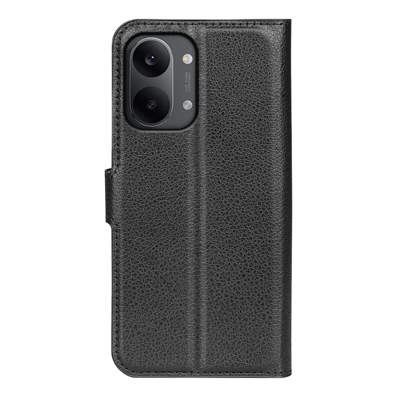 For Xiaomi Poco X8 Pro Max 5G Case Wallet Stand Litchi Texture Shockproof Leather Phone Cover - Black