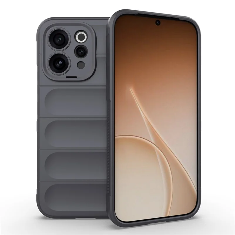 Phone Case for vivo V70 Elite 5G  /  V70 5G Anti-Drop Soft TPU Rugged Back Cover - Dark Grey