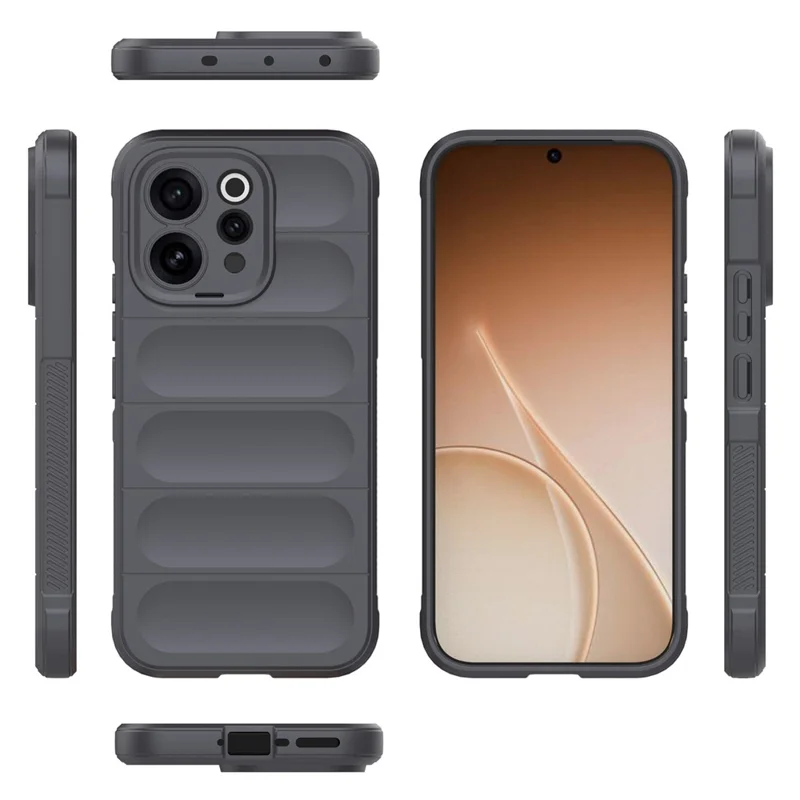 Phone Case for vivo V70 Elite 5G  /  V70 5G Anti-Drop Soft TPU Rugged Back Cover - Dark Grey