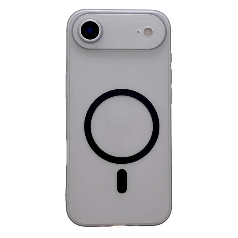 For iPhone Air Magnetic Case Soft-touch Matte TPU Phone Cover Compatible with MagSafe - Transparent Black