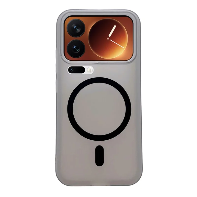 For Xiaomi 17 Pro Magnetic Case Soft-touch Matte TPU Phone Cover - Transparent Black