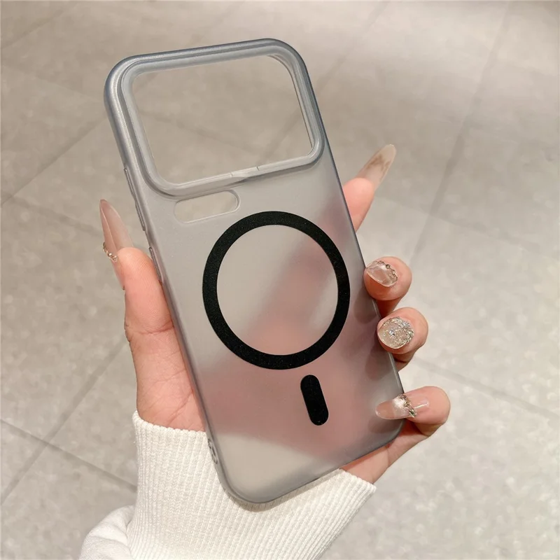 For Xiaomi 17 Pro Magnetic Case Soft-touch Matte TPU Phone Cover - Transparent Black